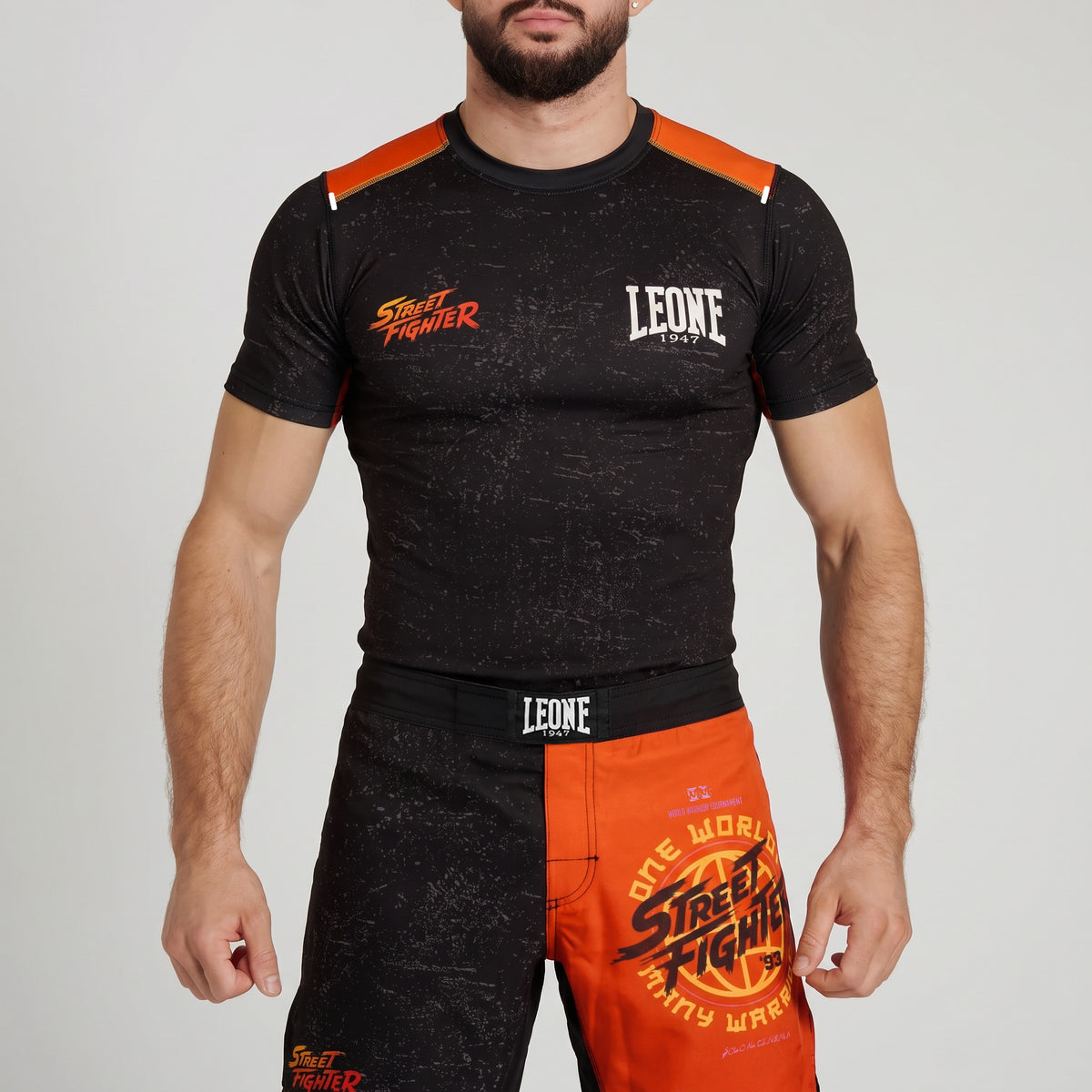 RASHGUARD MANICHE CORTE UOMO LEONE X STREET FIGHTER