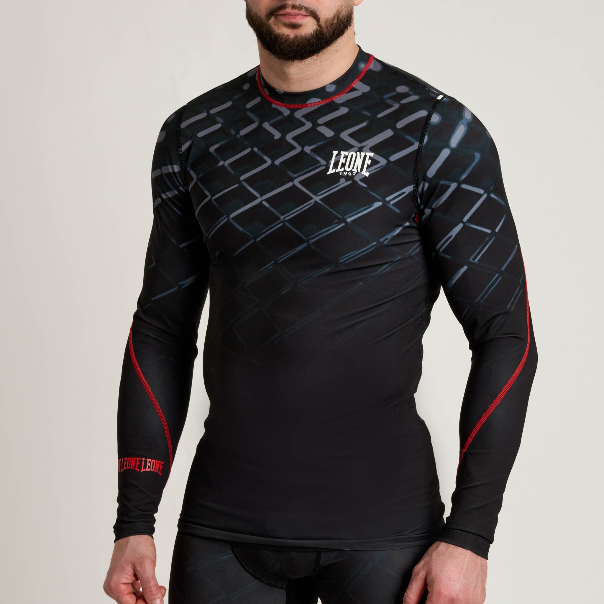 MMA CAGE MEN’S LONG SLEEVE RASHGUARD