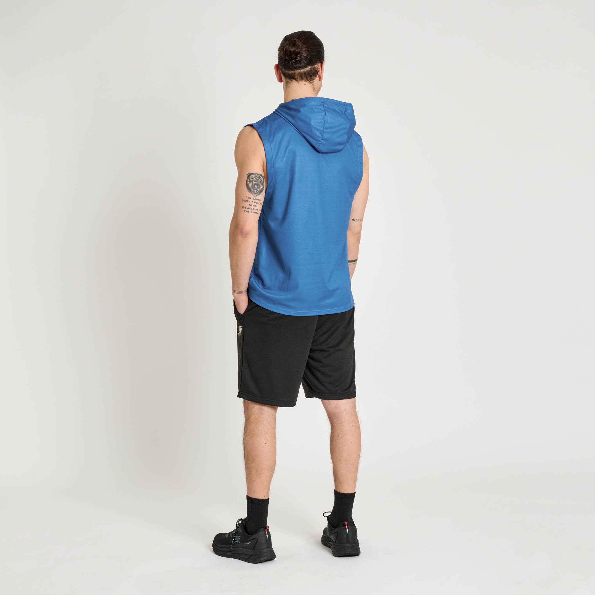 LIGHTWEIGHT LOGO HOODED SLEEVELESS SWEATSHIRT