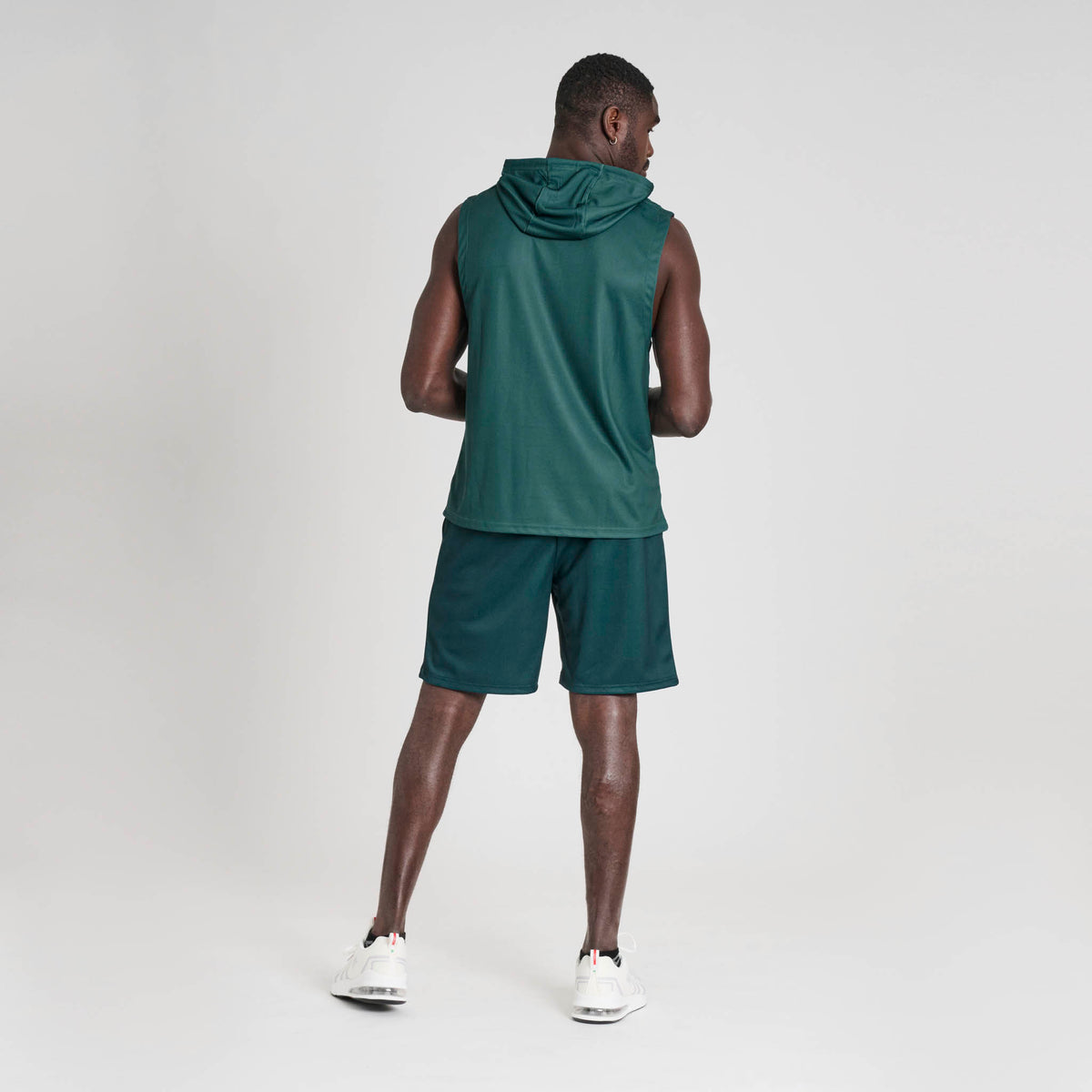 LIGHTWEIGHT LOGO HOODED SLEEVELESS SWEATSHIRT