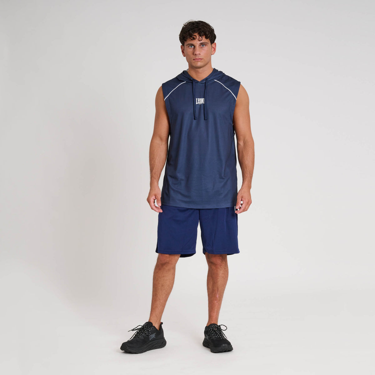 LOGO HOODED SLEEVELESS SHIRT