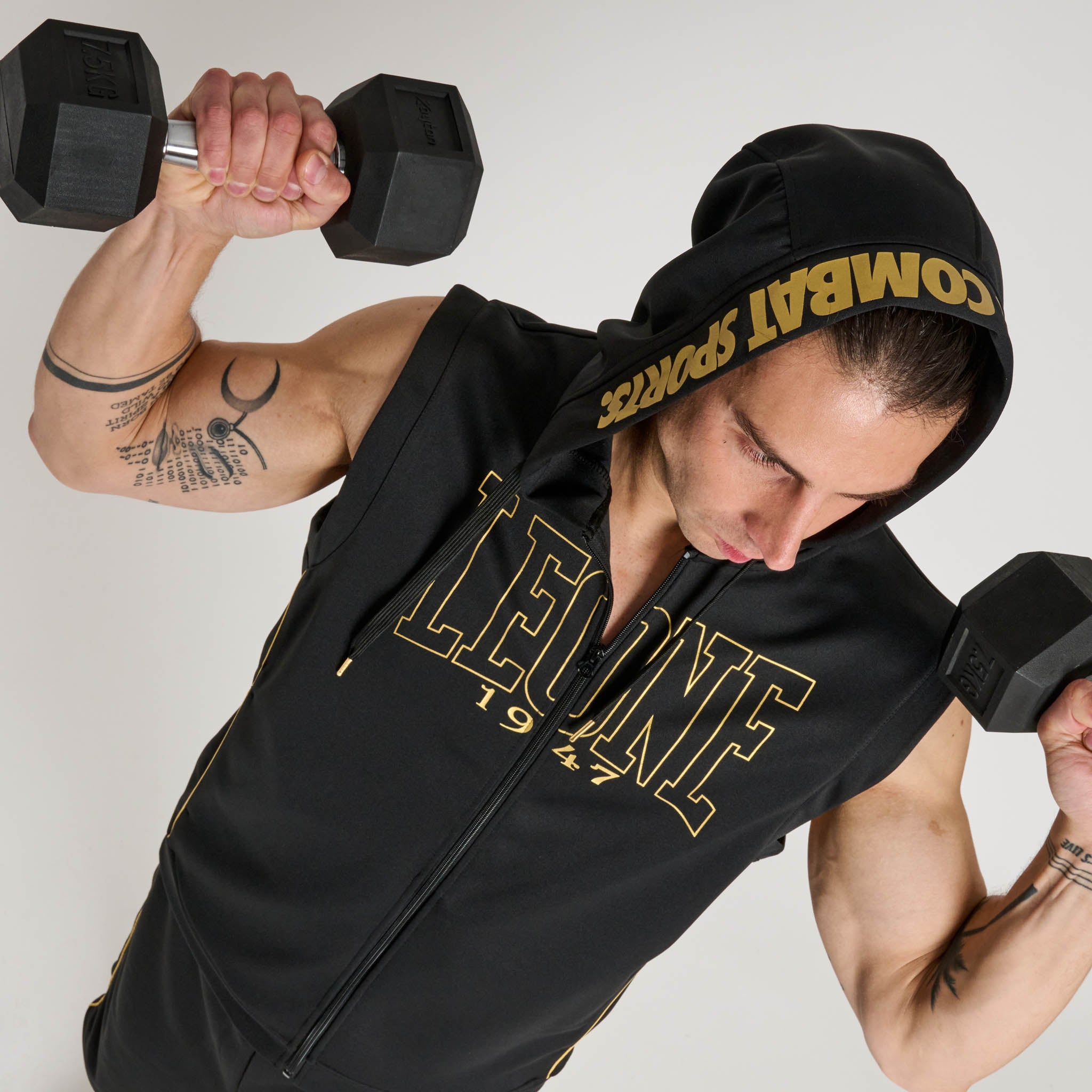 DNA HOODED SLEEVELESS SWEATSHIRT