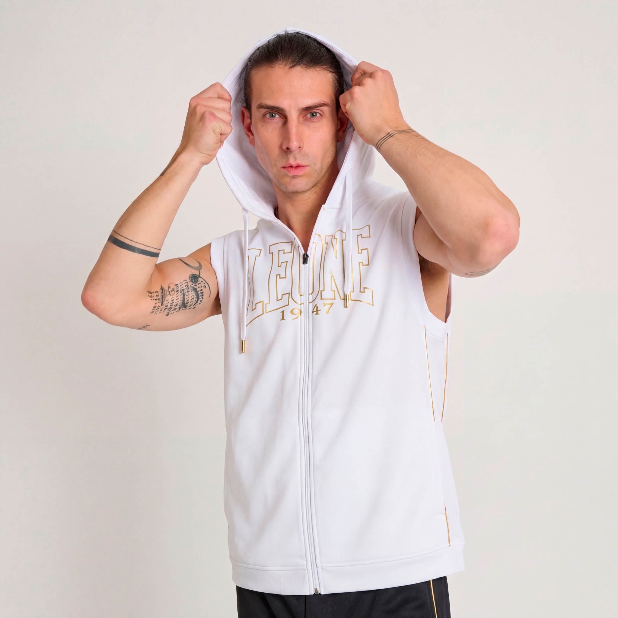 DNA HOODED SLEEVELESS SWEATSHIRT