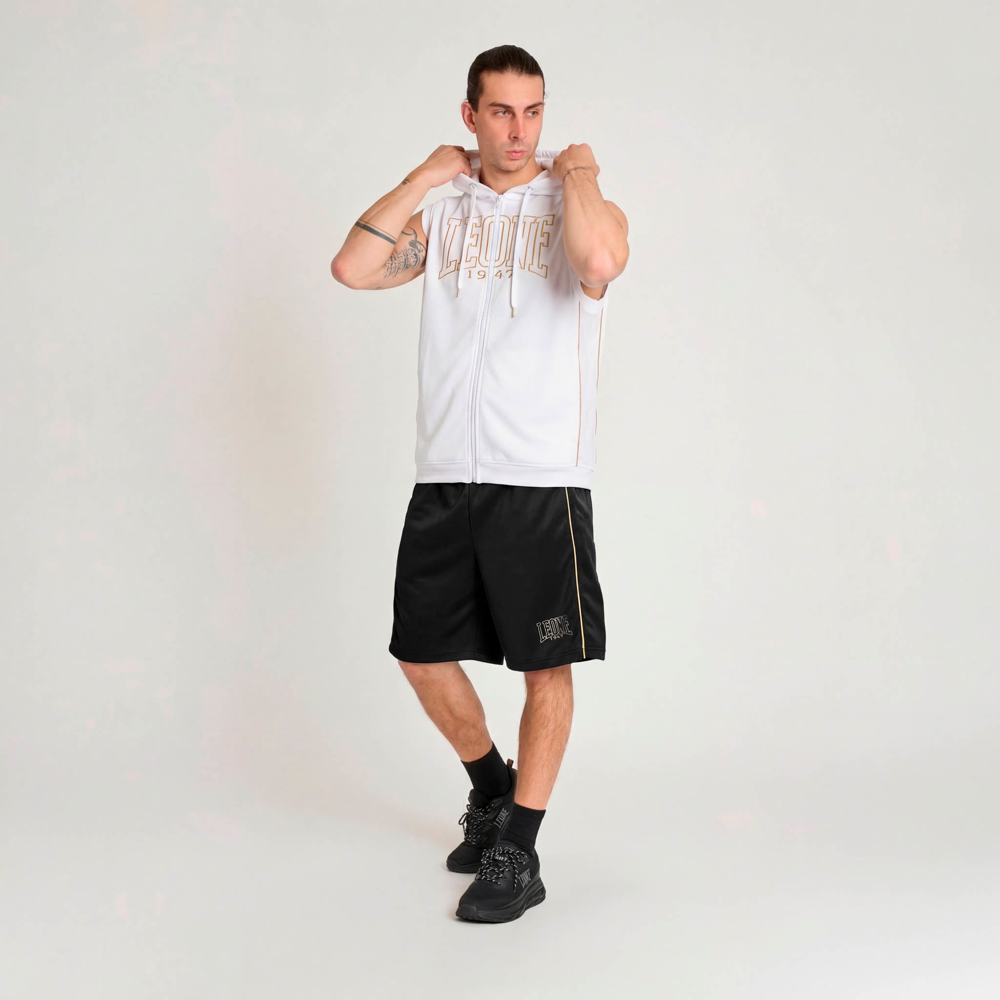 DNA HOODED SLEEVELESS SWEATSHIRT