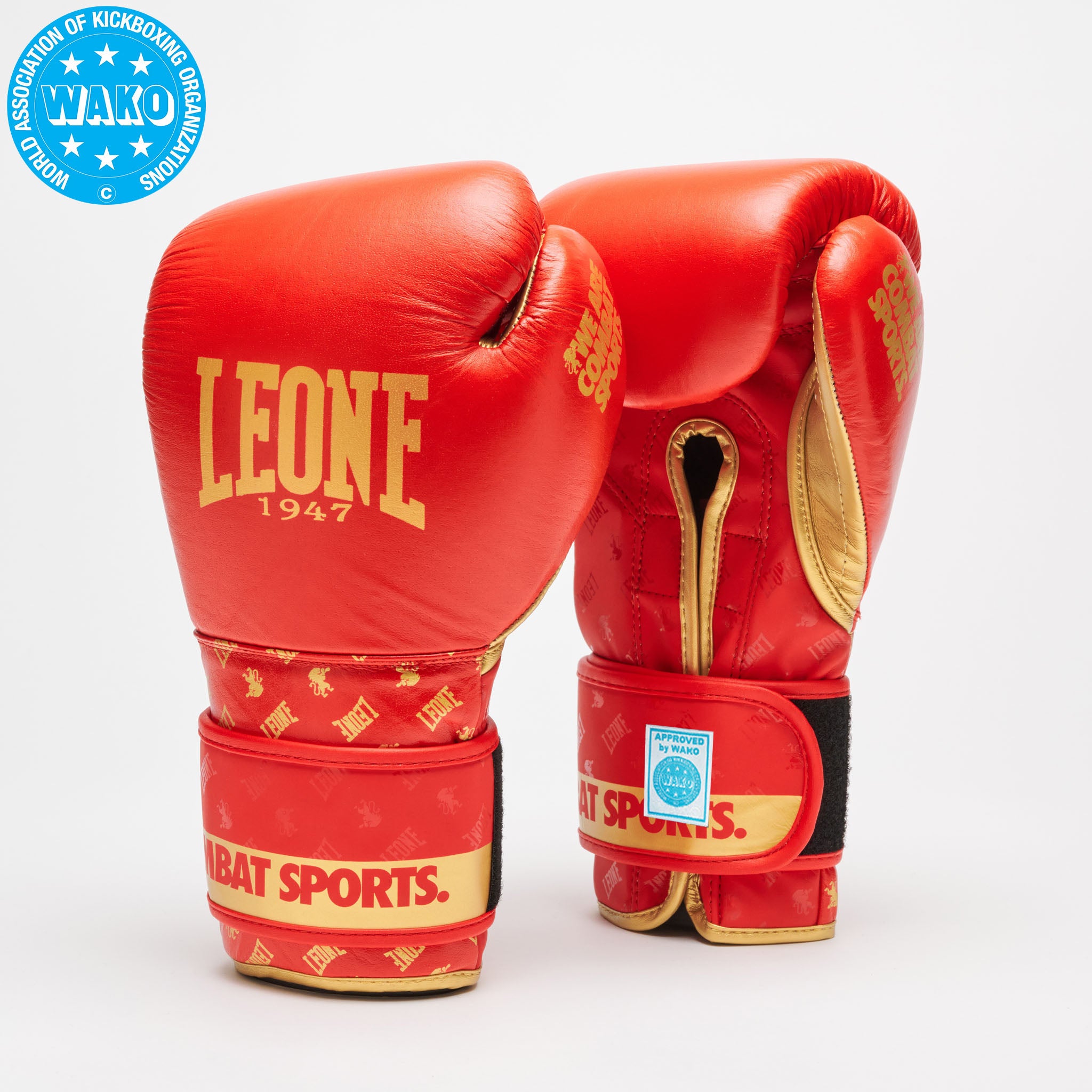 DNA BOXING GLOVES WAKO APPROVED GN220W red | Leone 1947 Official Shop