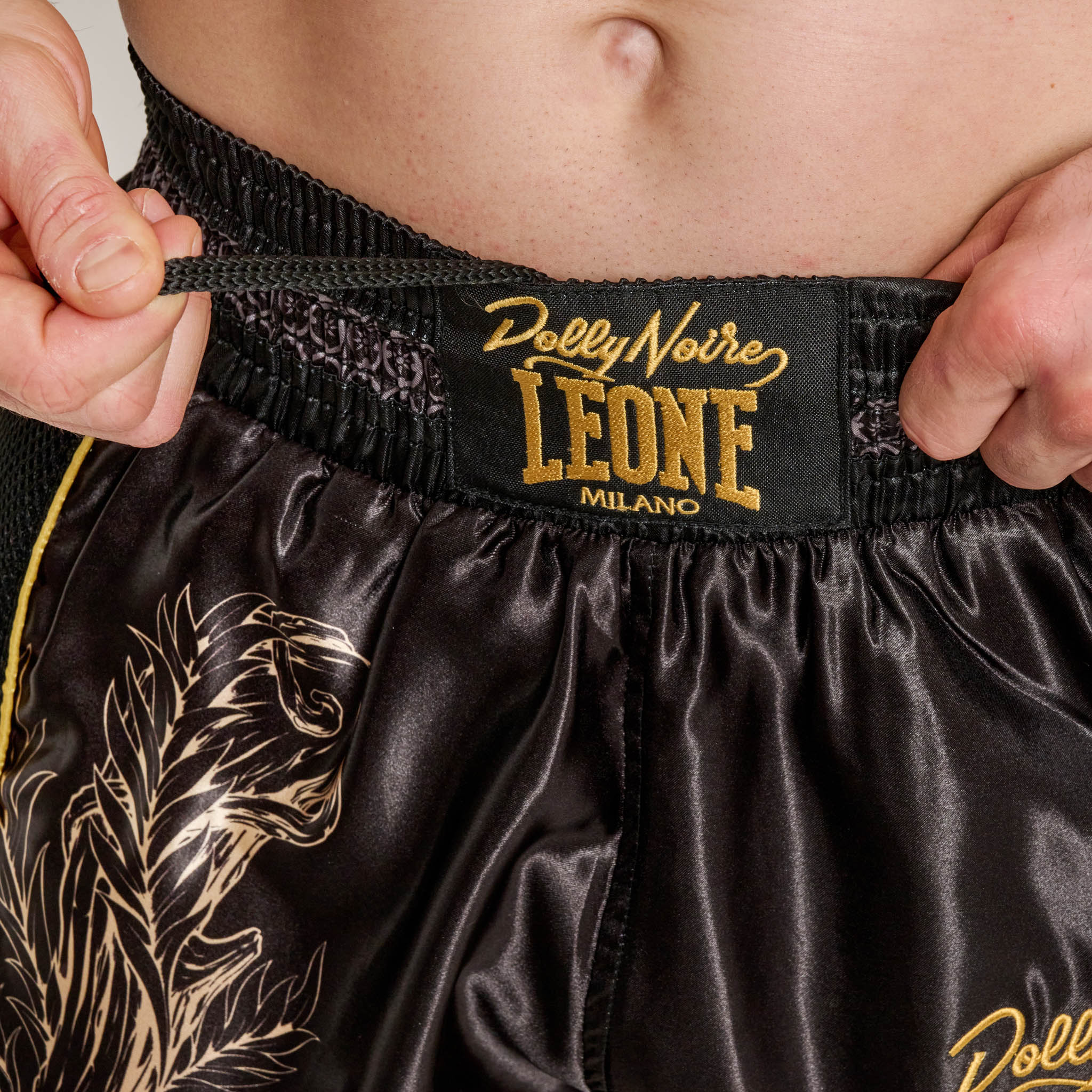 LEONE X DOLLY NOIRE KICK/THAI SHORTS AB02DN black | Leone 1947