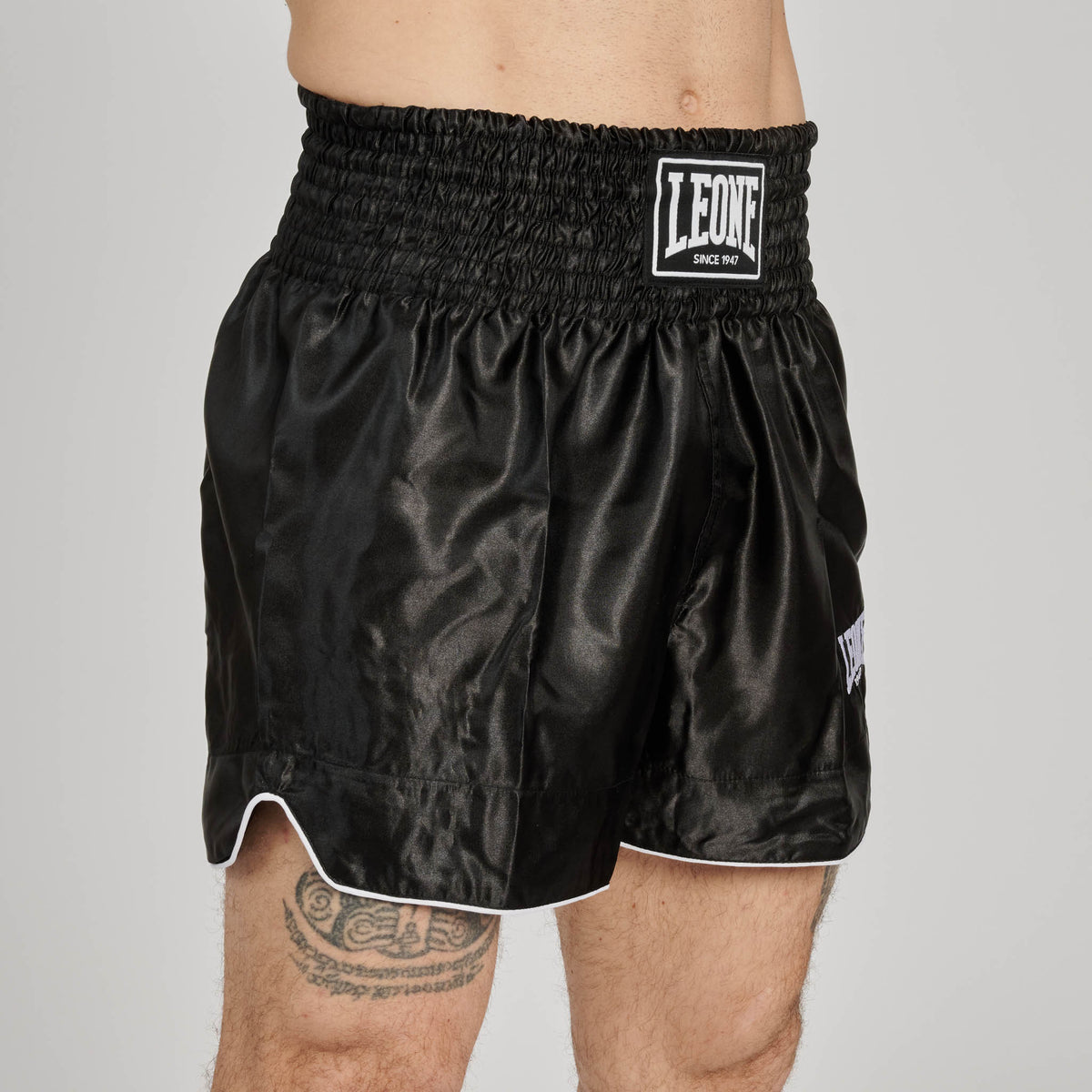 Pantalones Cortos De Boxeo Leone 1947 - Kick-Thai Jr, Unisex Niños/Jóvenes, Color Negro