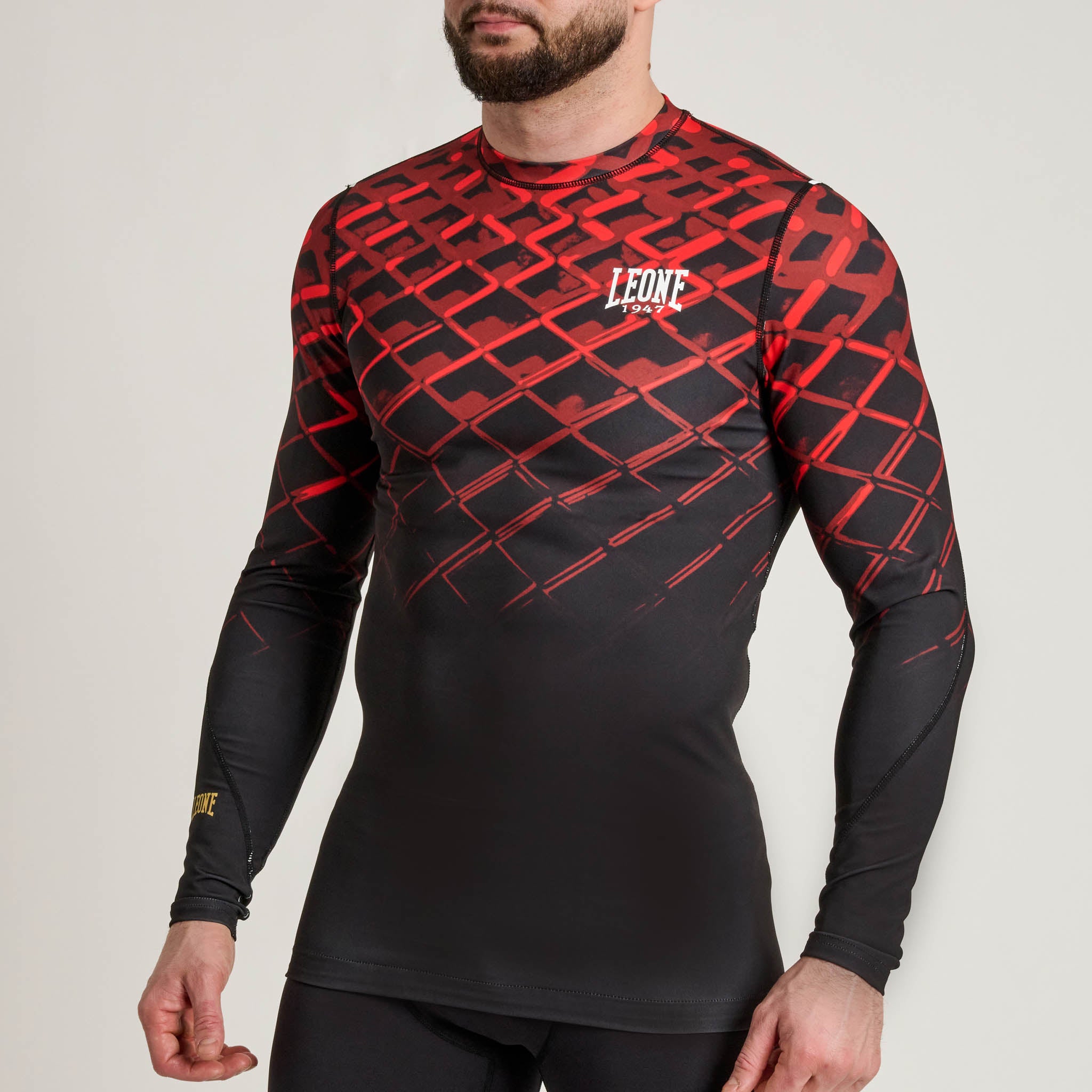 MMA CAGE MEN’S LONG SLEEVE RASHGUARD