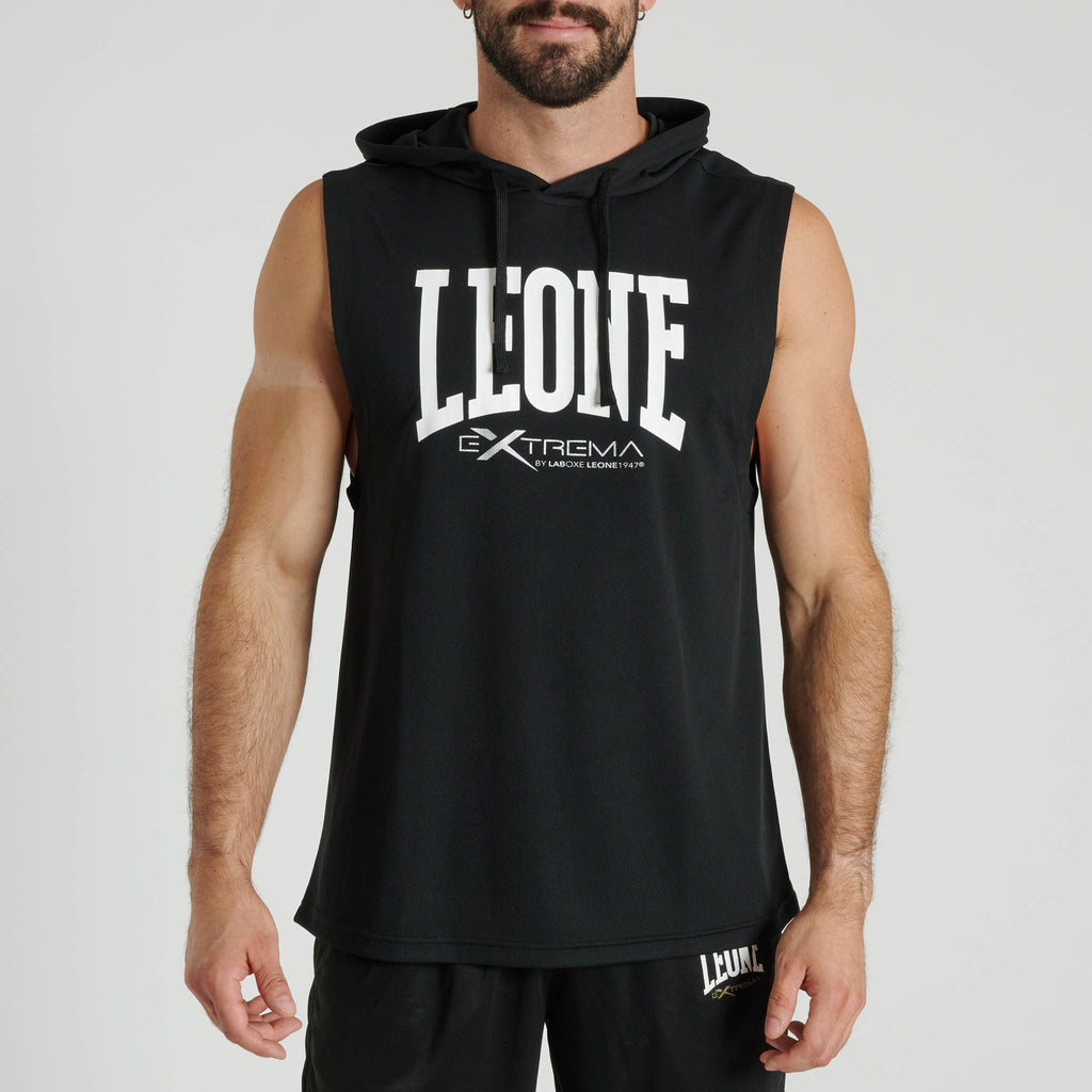LIGHTWEIGHT LOGO HOODED SLEEVELESS SWEATSHIRT