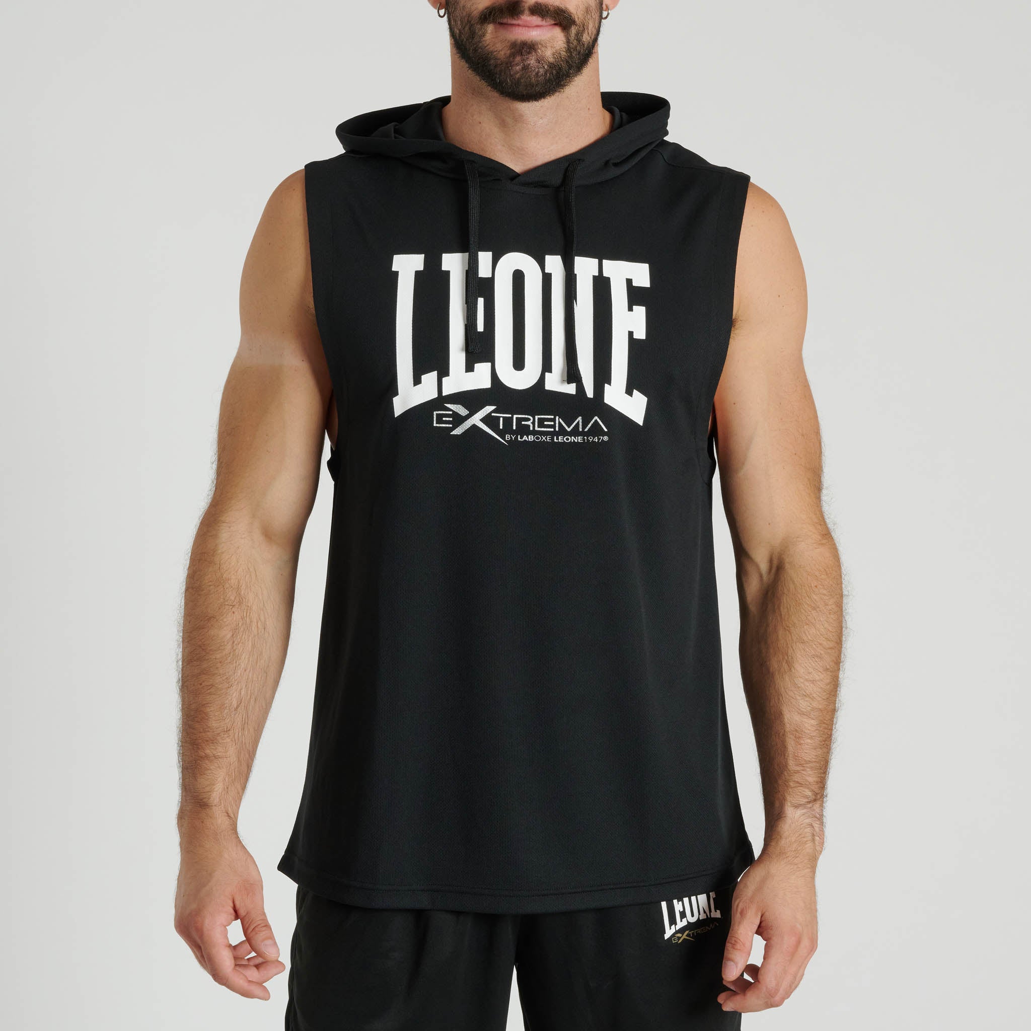 LOGO HOODED SLEEVELESS SWEATSHIRT