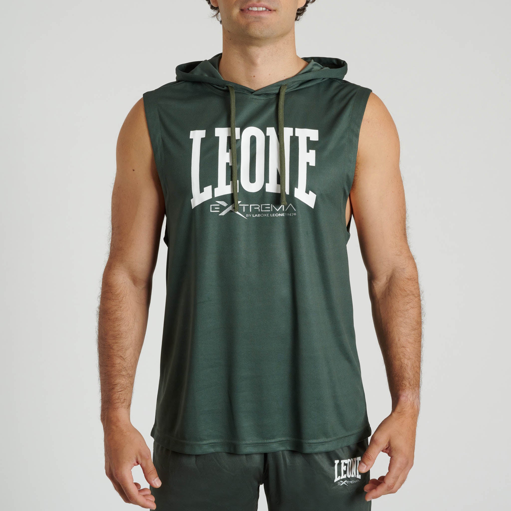 LOGO HOODED SLEEVELESS SWEATSHIRT
