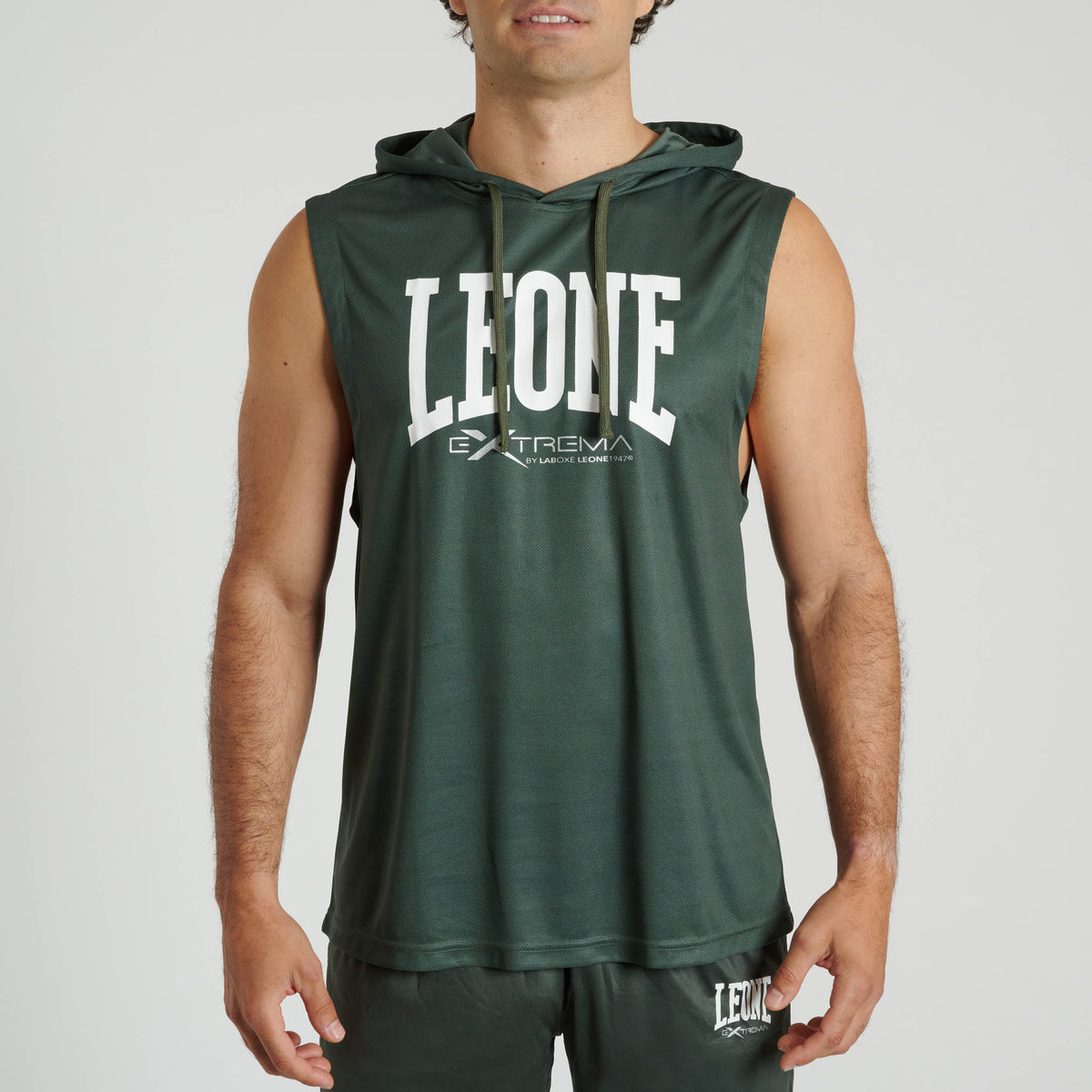 LIGHTWEIGHT LOGO HOODED SLEEVELESS SWEATSHIRT