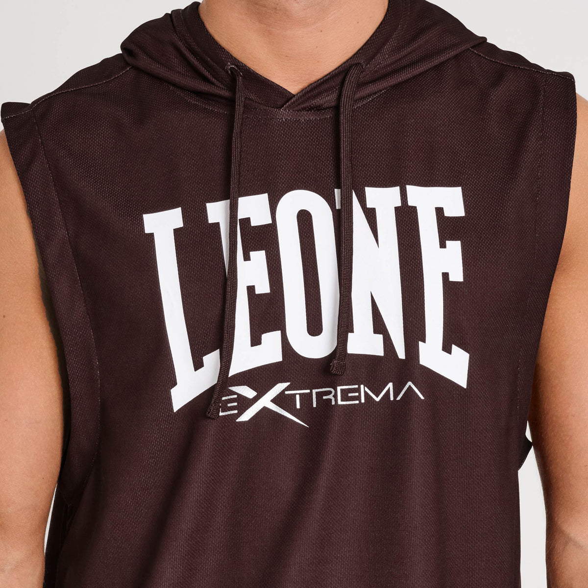 LIGHTWEIGHT LOGO HOODED SLEEVELESS SWEATSHIRT