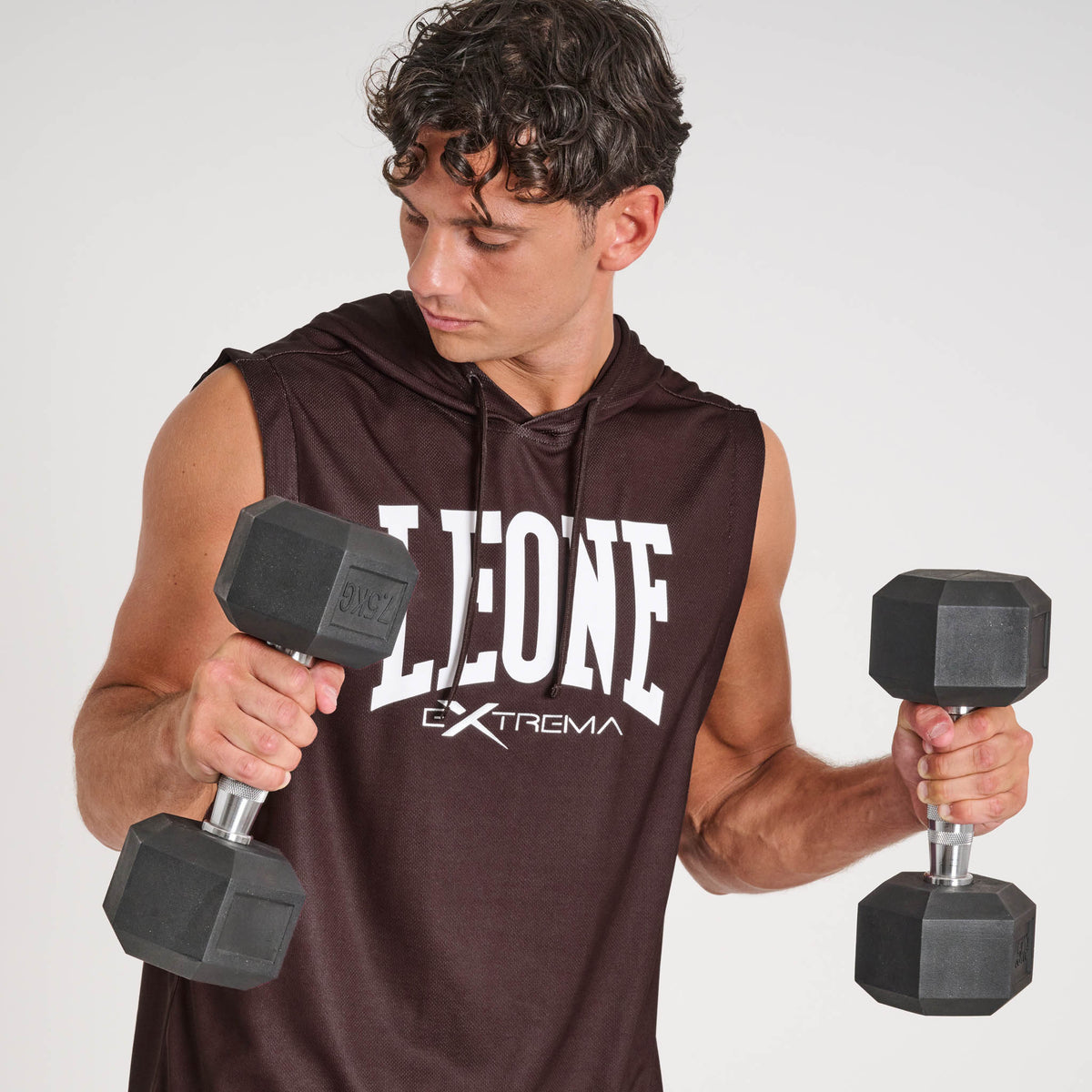 LIGHTWEIGHT LOGO HOODED SLEEVELESS SWEATSHIRT