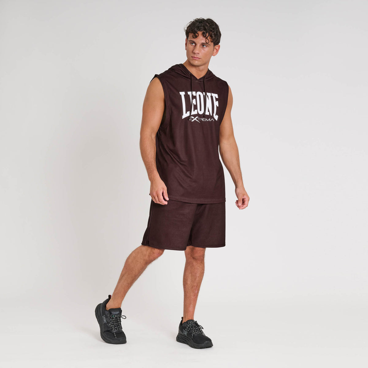 LIGHTWEIGHT LOGO HOODED SLEEVELESS SWEATSHIRT