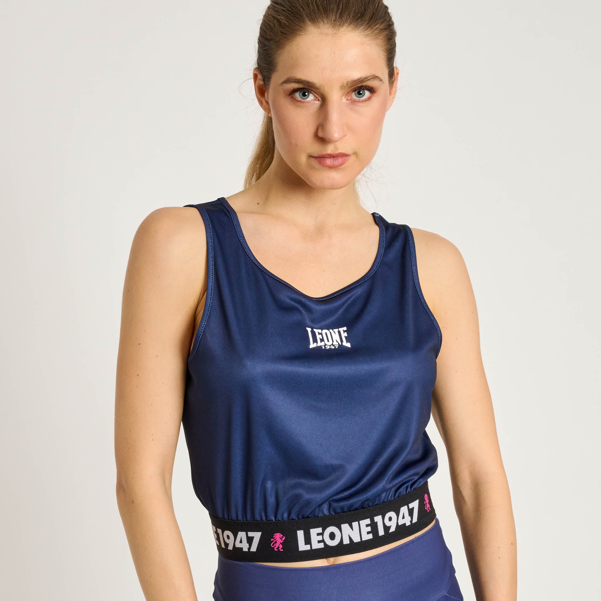 【あんな様】Multicolor Stripe TankTop STRIPE 47 CROP TANK ABX211 black | Leone 1947 Official Shop