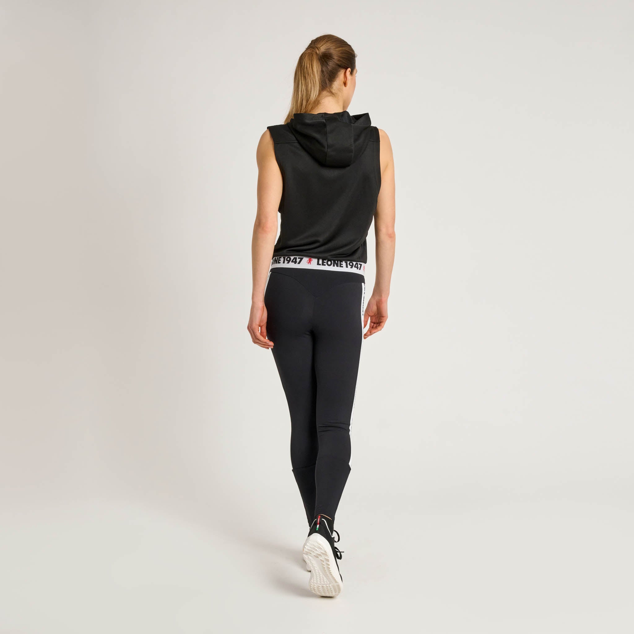 LIGHTWEIGHT STRIPE 47 HOODED SLEEVELESS SWEATSHIRT