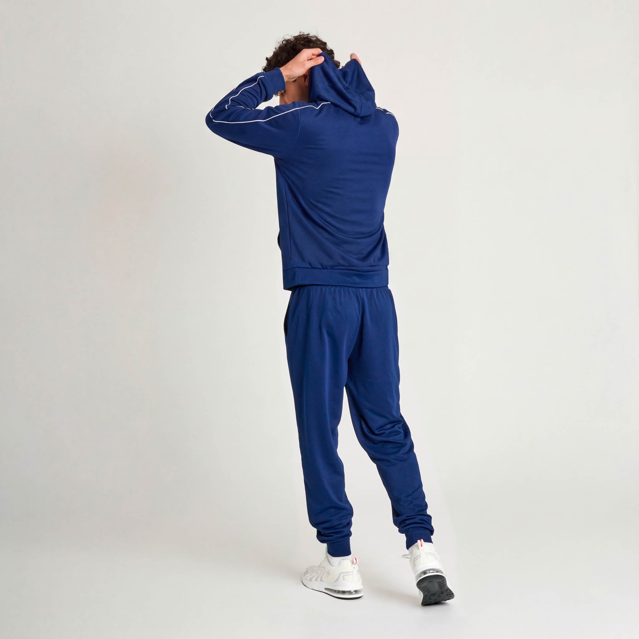 Generisch Felpa Con Cappuccio Uomo Männerspielzeug Bagger Blu Royal Taglia L 100% Cotone