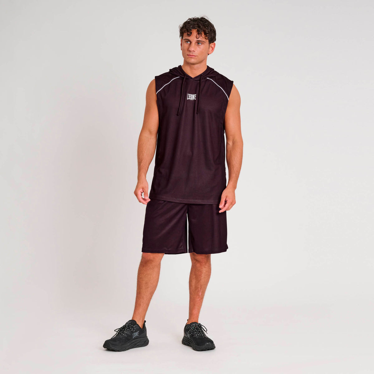 LOGO HOODED SLEEVELESS SHIRT