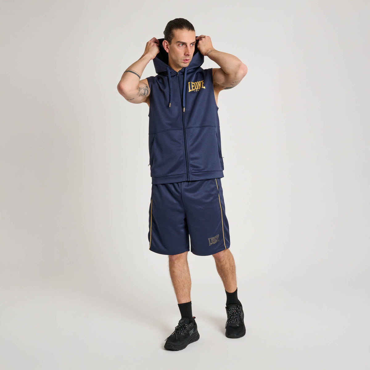 DNA HOODED SLEEVELESS SWEATSHIRT